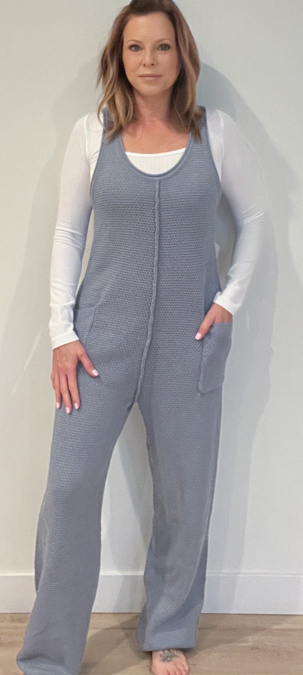 Blue Skies Knit Jumpsuit