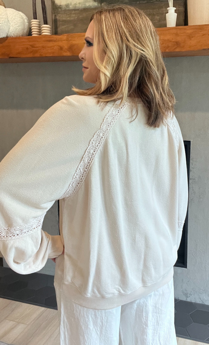 Ella Cotton Pullover-Cream