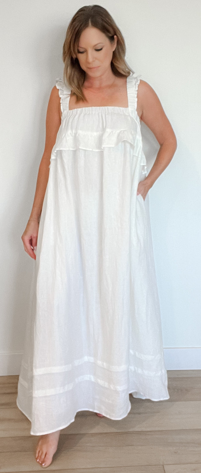 Cape Cod Linen Maxi Dress