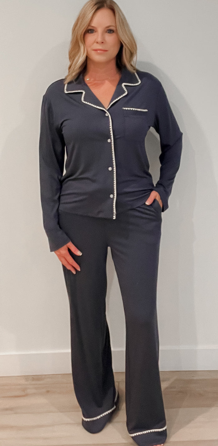 Midnight Pajama Set-Navy