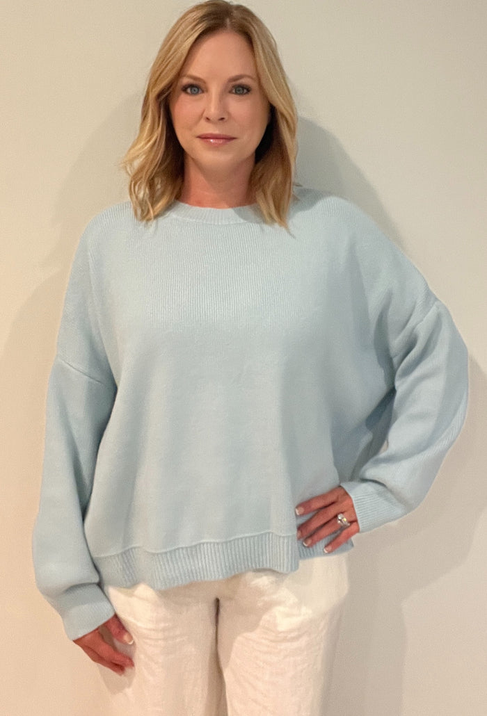 Blue Drift Sweater-Baby Blue