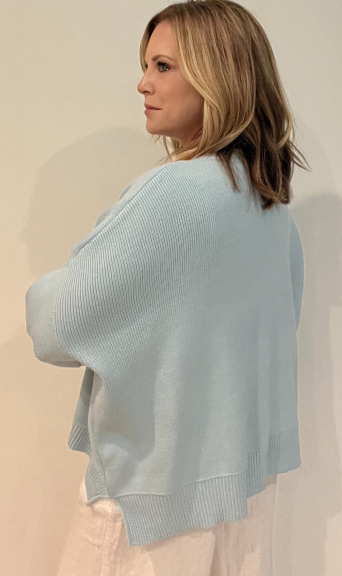 Blue Drift Sweater-Baby Blue