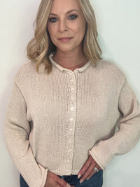 Laurel Cotton Cardigan-Natural
