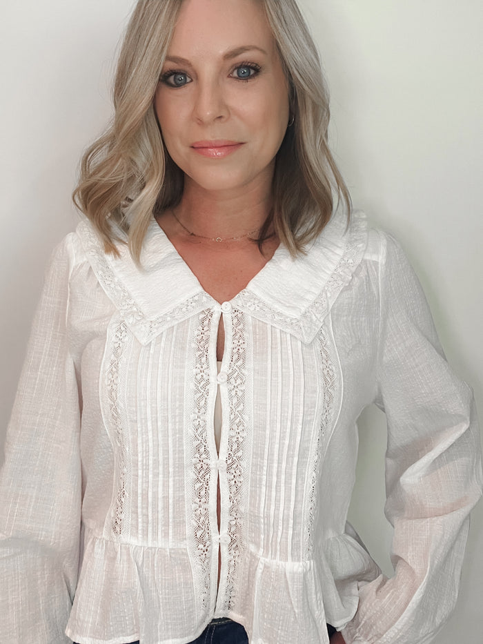 The Edith Blouse-Off White