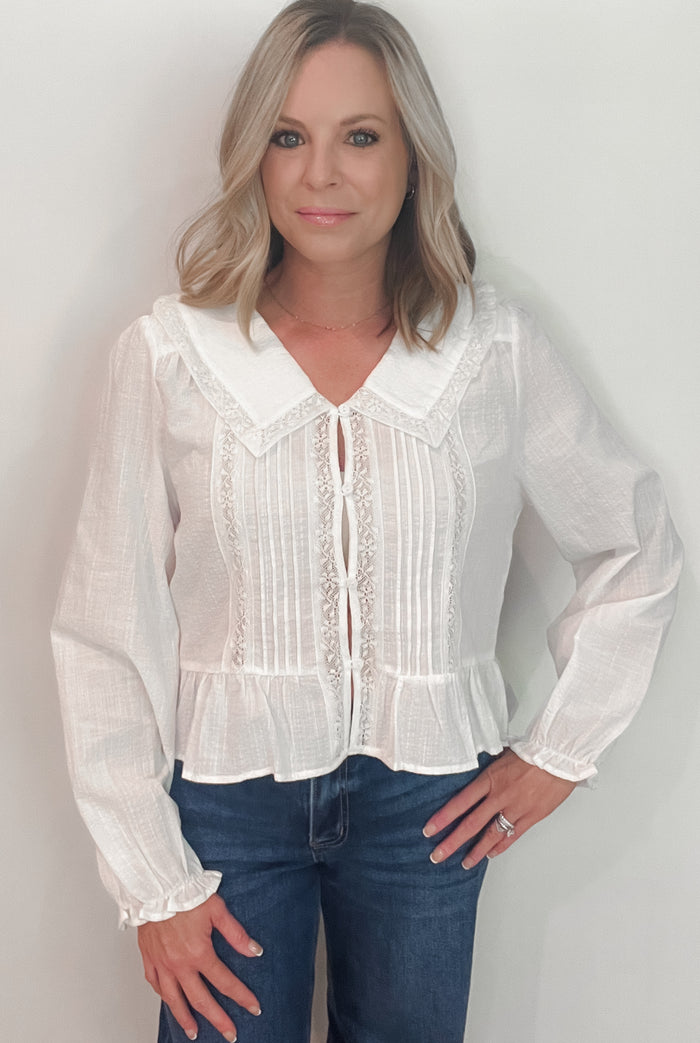 The Edith Blouse-Off White
