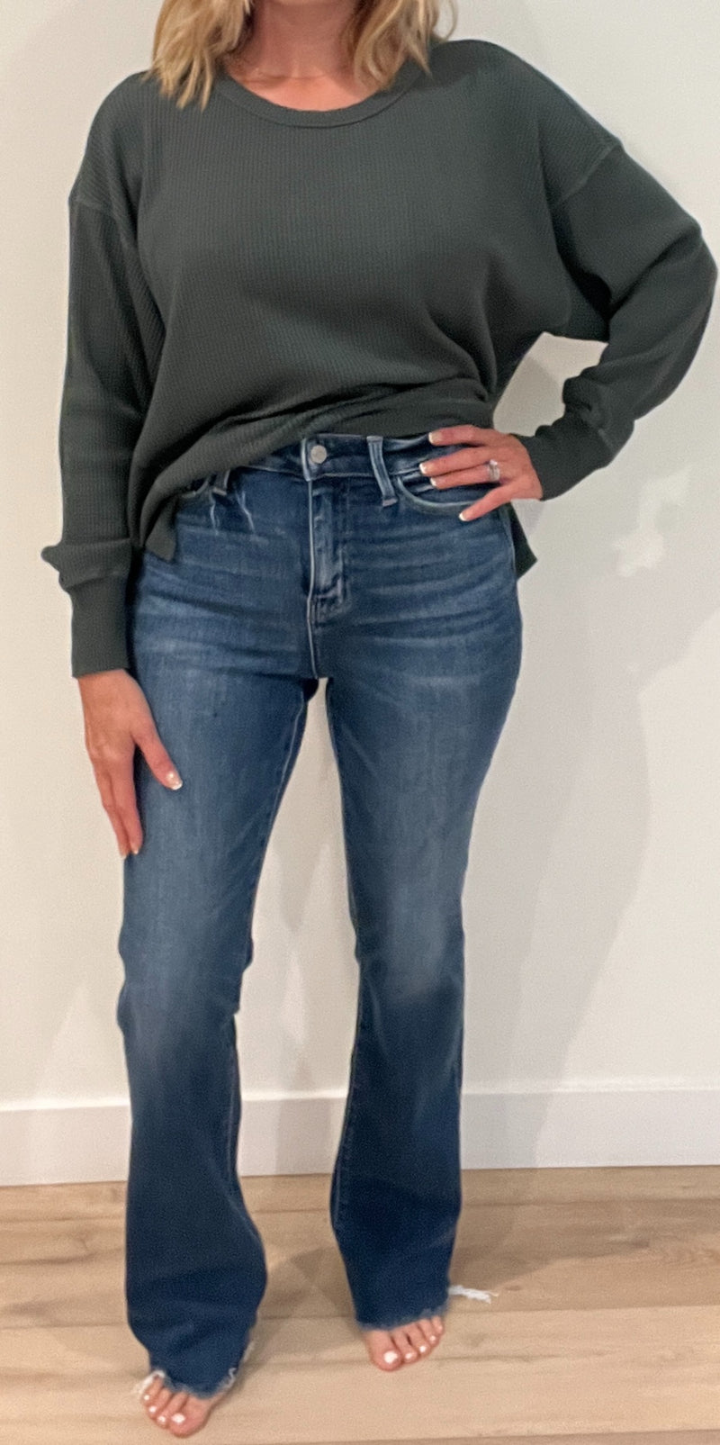 Raven Bootcut Jeans-Dark Wash