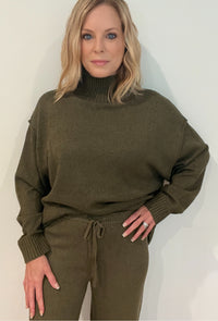 Olivia Knit Pant-Olive