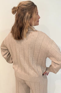 Birchbend Ribbed Sweater-Beige