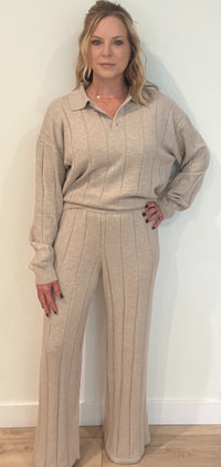 Birchbend Ribbed Pants-Beige