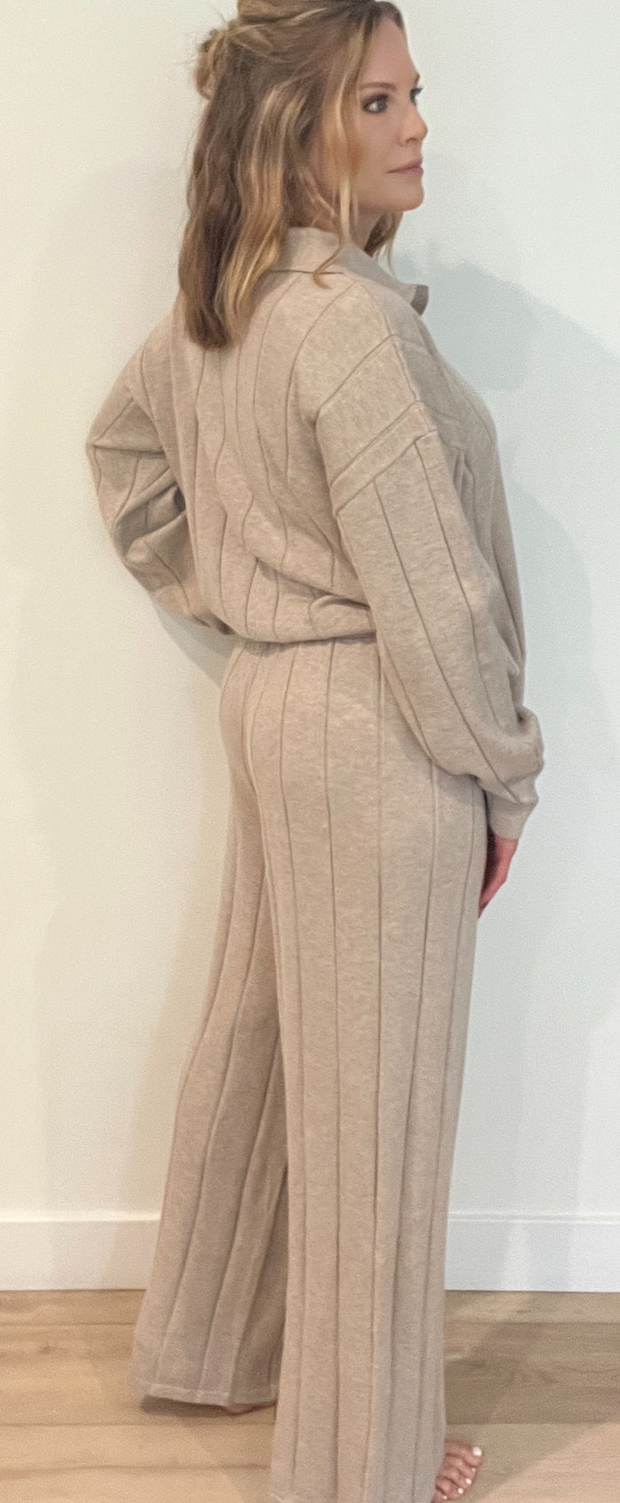 Birchbend Ribbed Pants-Beige