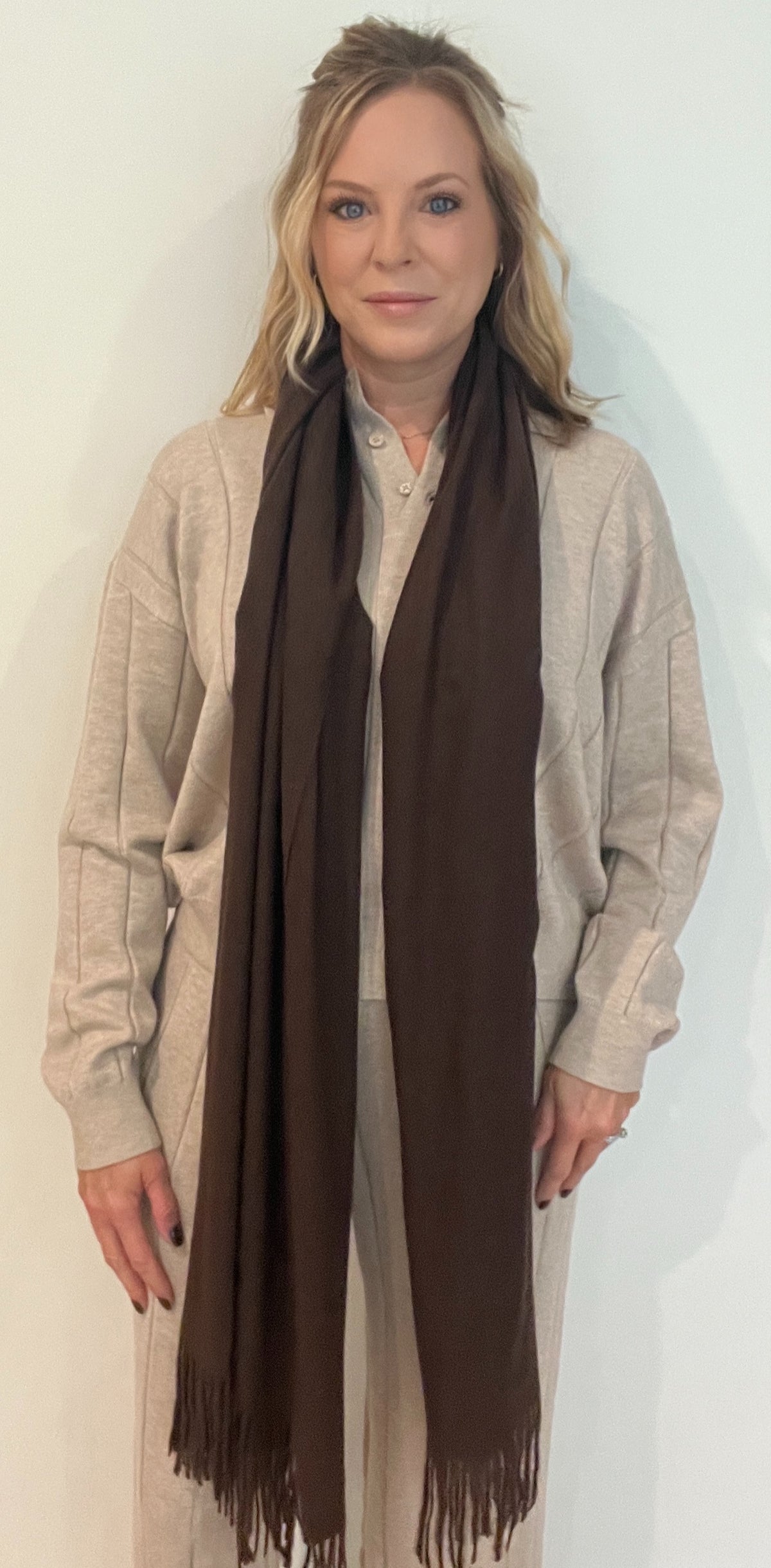 Timeless Scarf-Chocolate