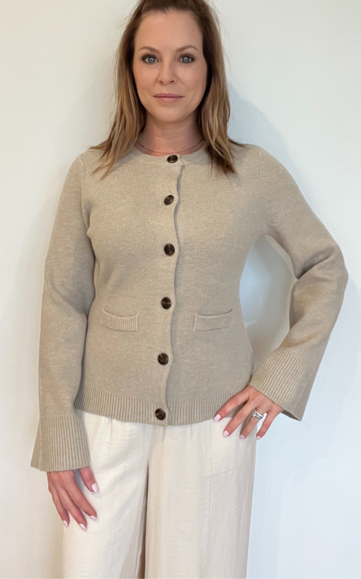 Tyler Cardigan-Beige