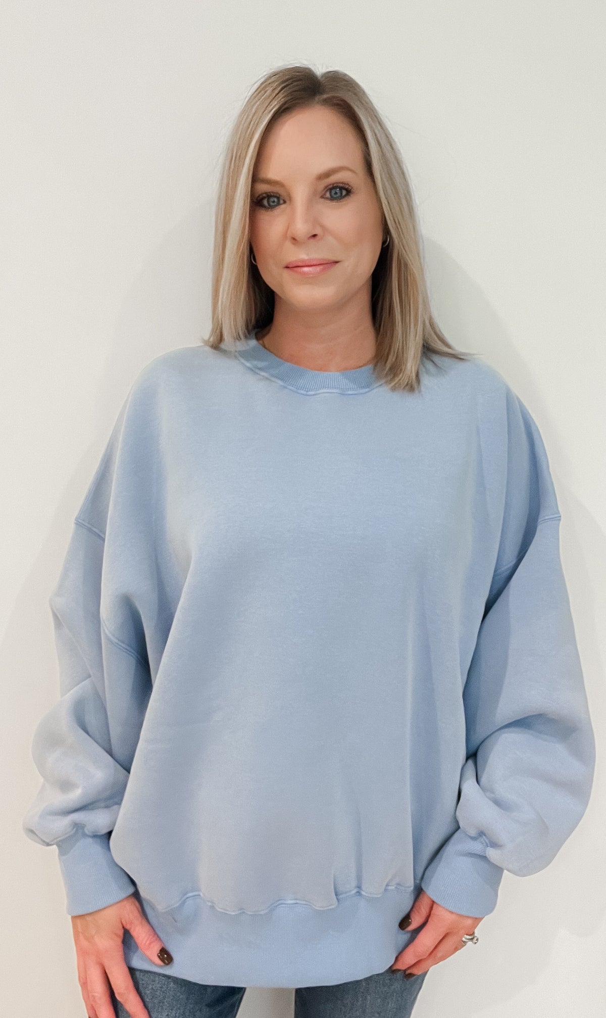 Liz Reversible Sweatshirt-Blue