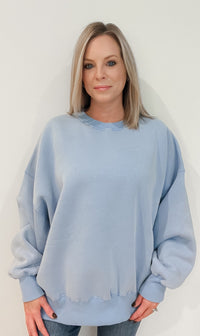 Liz Reversible Sweatshirt-Blue