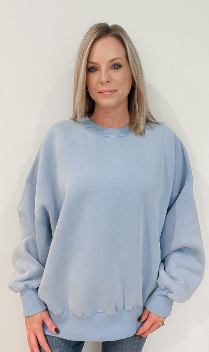 Liz Reversible Sweatshirt-Blue