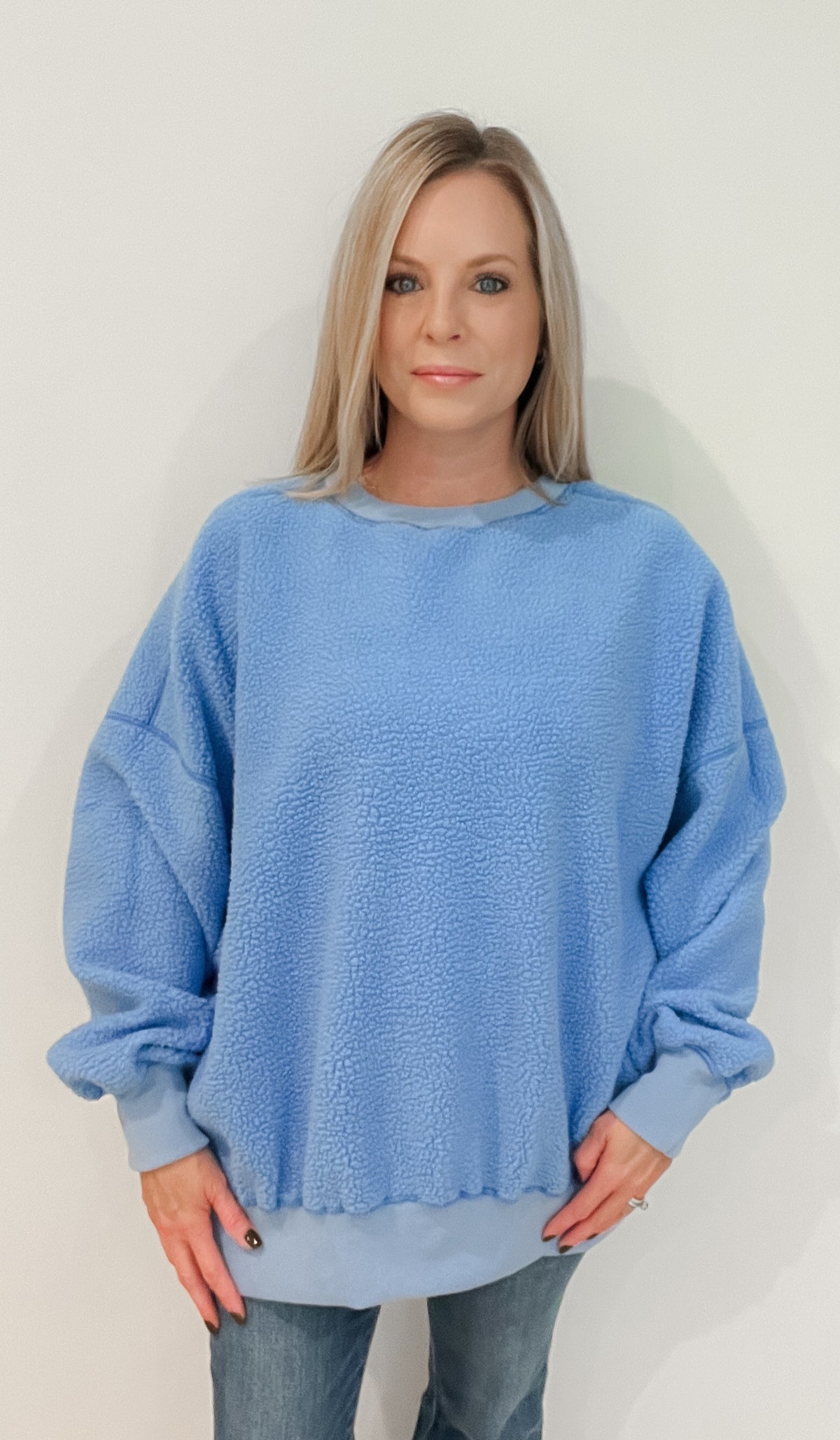 Liz Reversible Sweatshirt-Blue