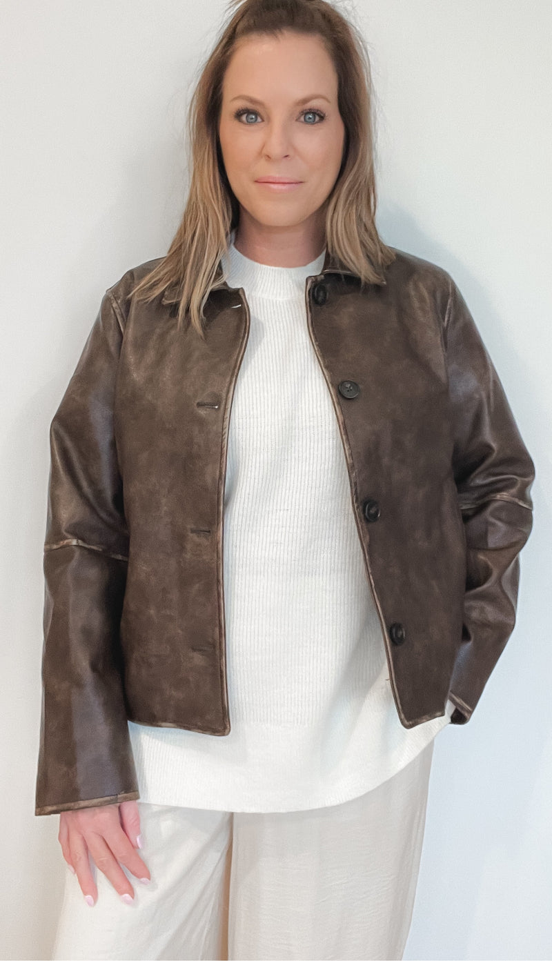 The Murphy Jacket-Washed Brown