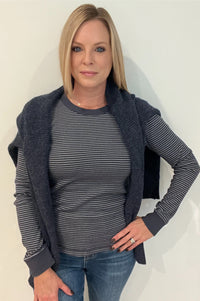 Classic Thermal Top-Charcoal Blue