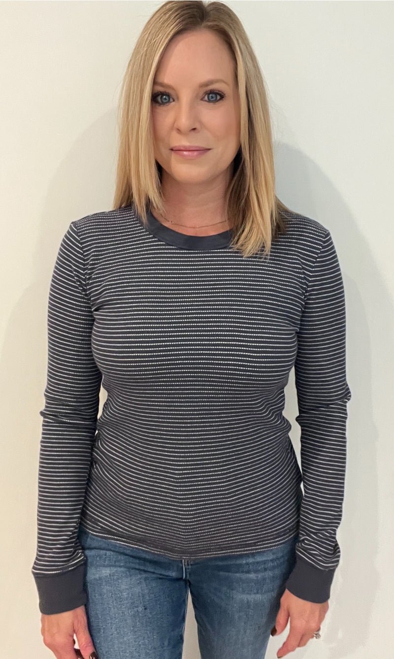 Classic Thermal Top-Charcoal Blue