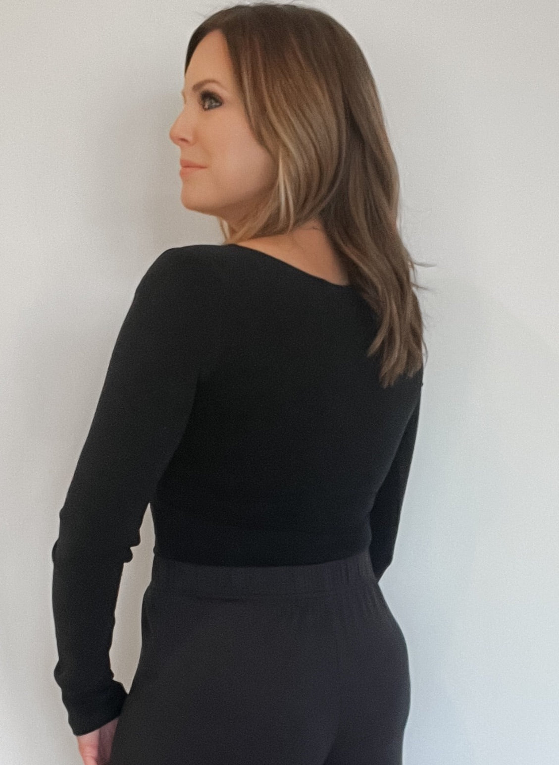 Saturdays Square Neck Top-Black