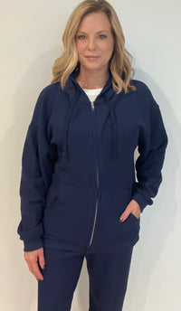 Saturdays Waffle Hoodie-Navy