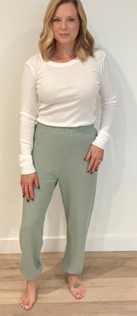 Saturdays Waffle Joggers-Sage