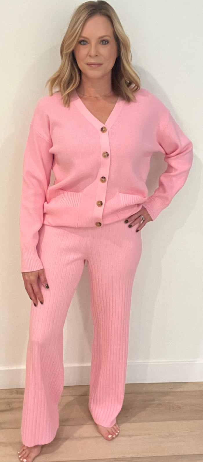 Emilia Knit Pants-Bubblegum