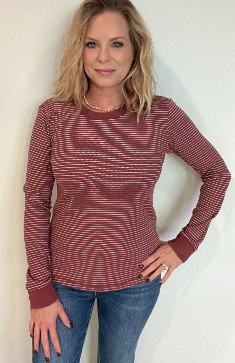 Classic Thermal Top-Burgundy