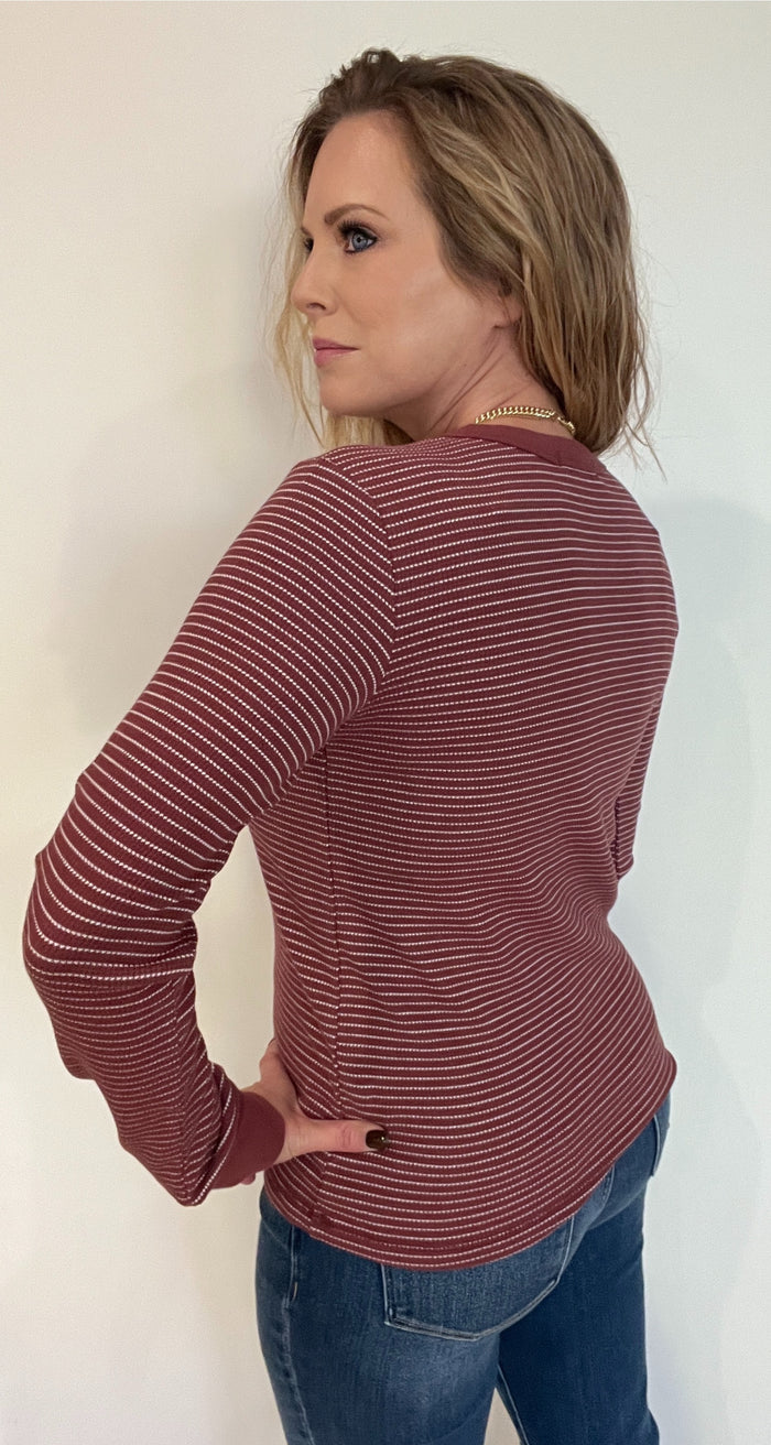 Classic Thermal Top-Burgundy