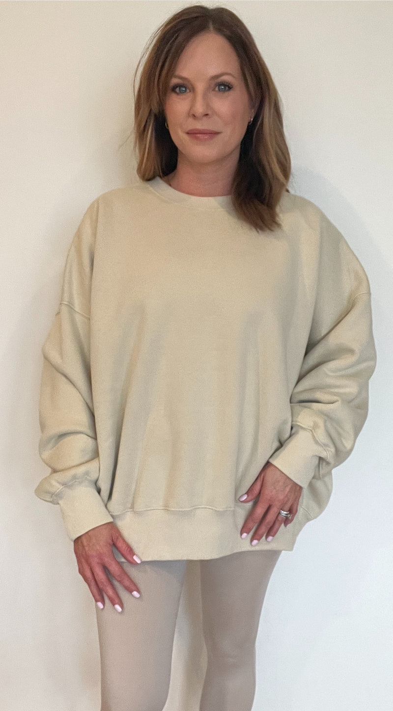 Liz Reversible Sweatshirt-Natural