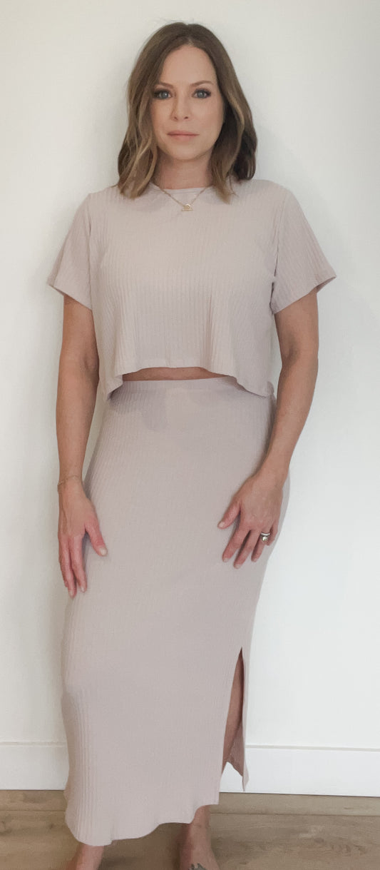 Ava Ribbed Skirt