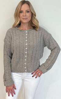 The Haze Cardigan-Heather Grey
