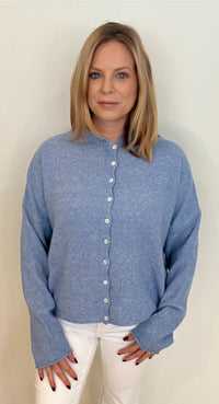 Shelby Cardigan-Dusty Blue