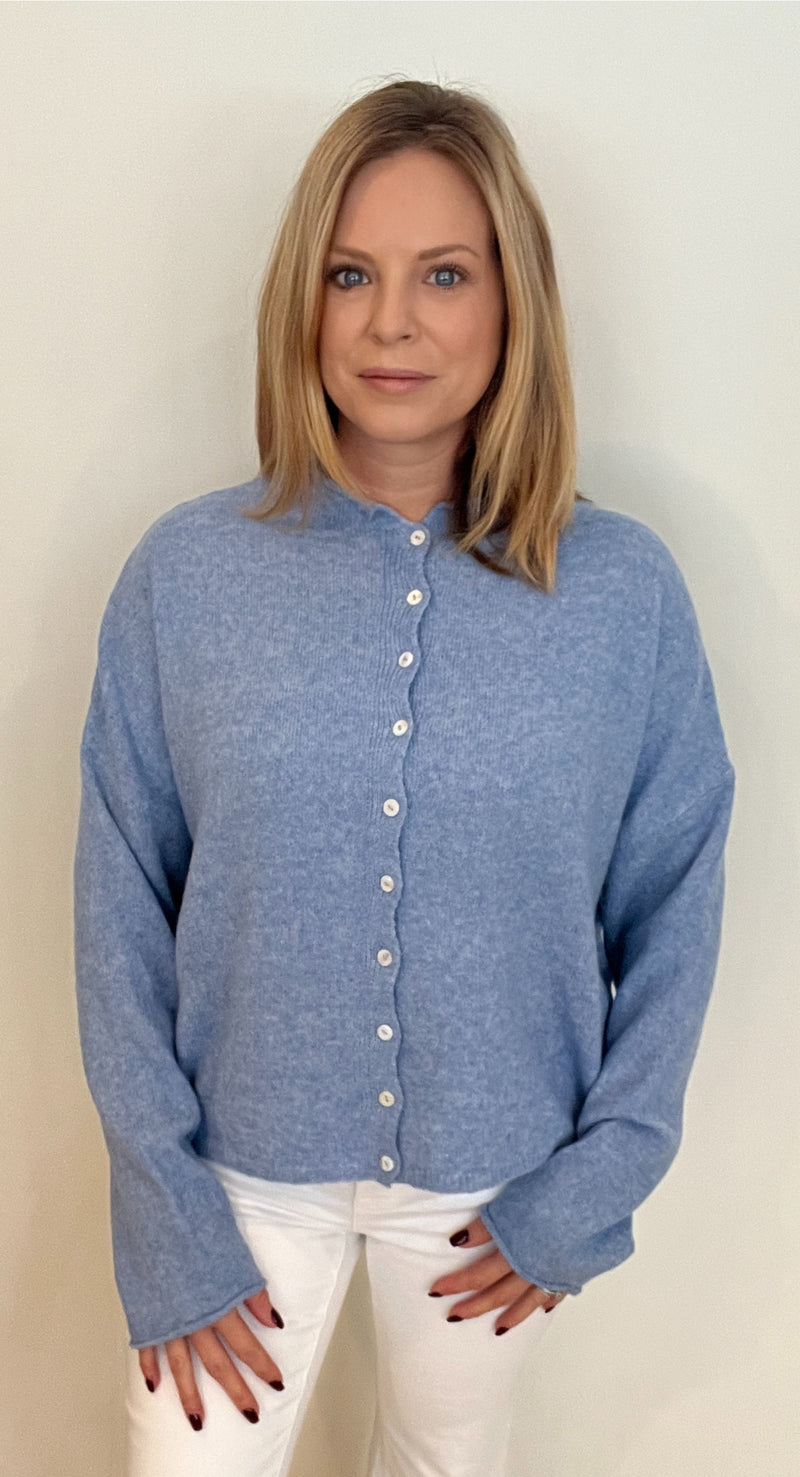 Shelby Cardigan-Dusty Blue