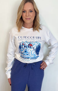 Snowed In Waffle Pants-Blue