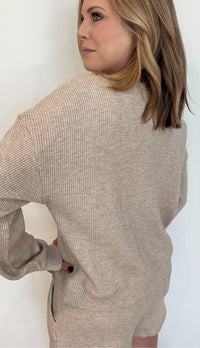 Billie Waffle Top-Oatmeal