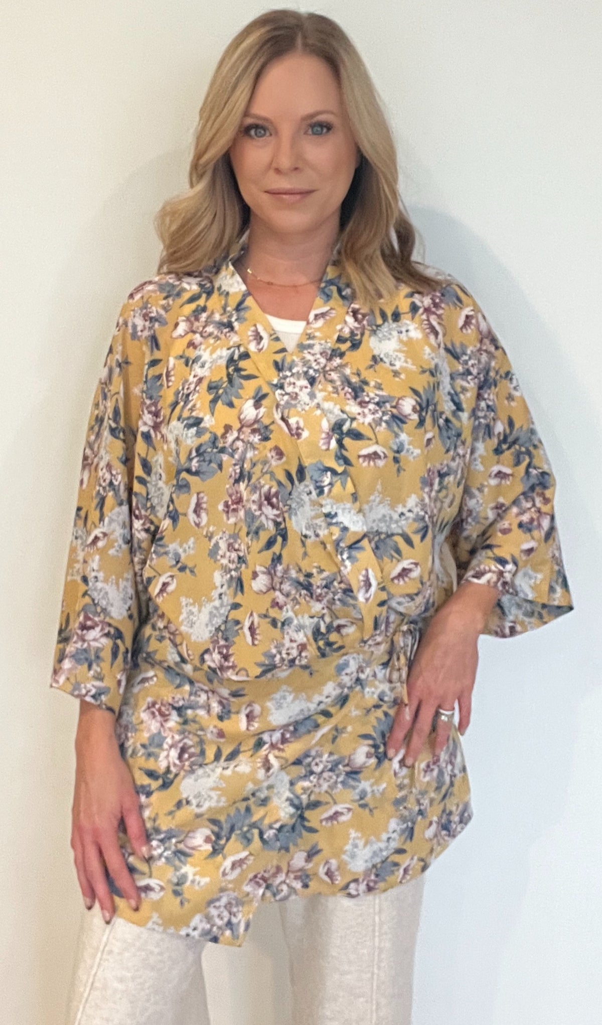 Gracie Kimono Robe-Yellow