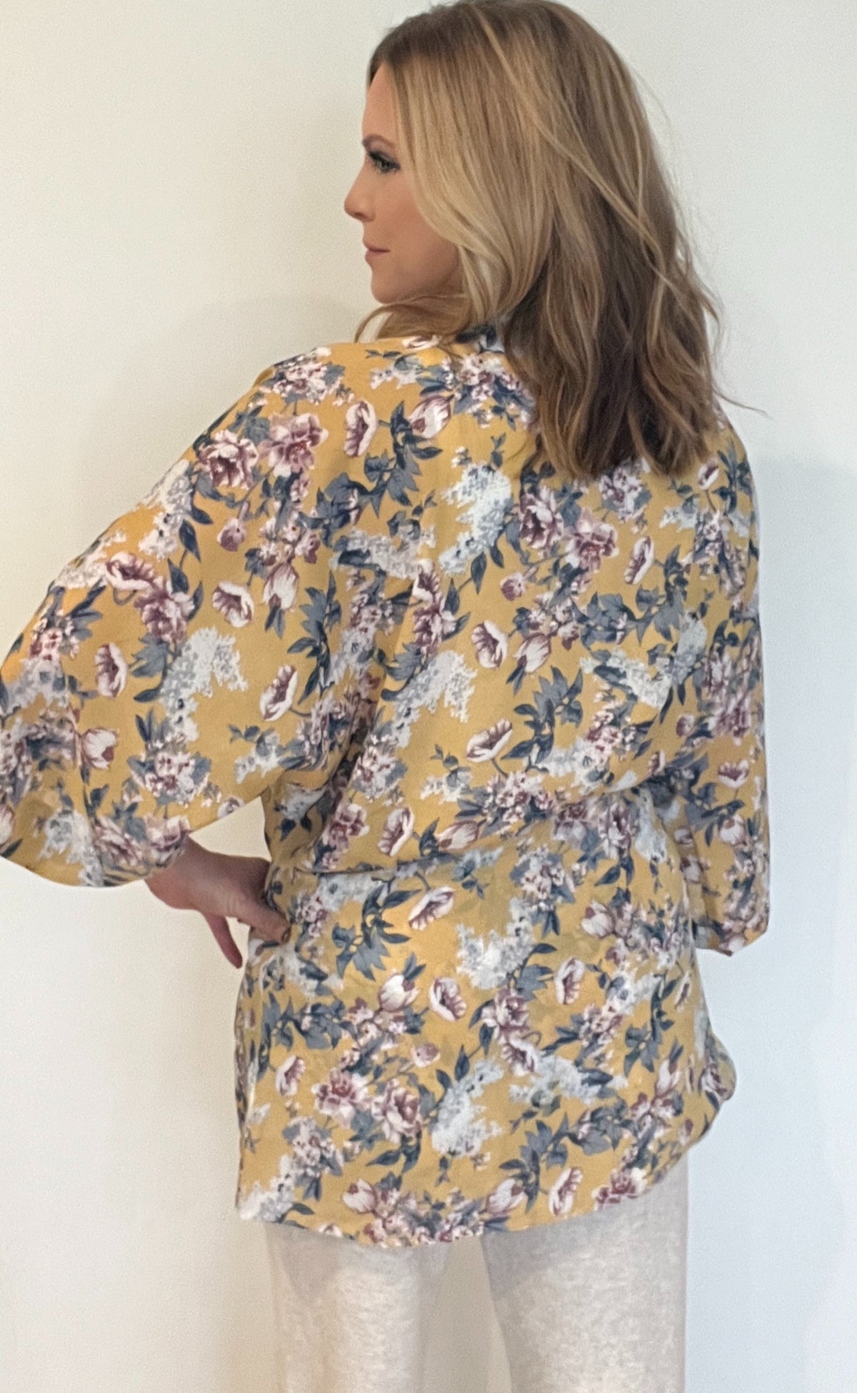 Gracie Kimono Robe-Yellow