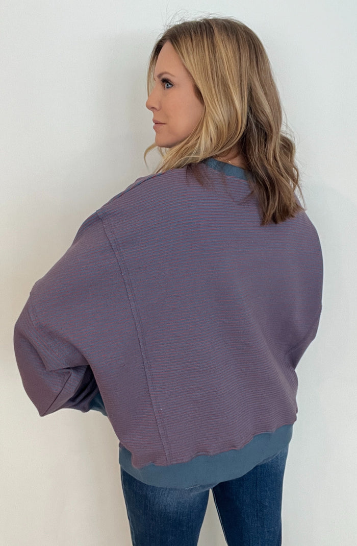 The Cal Pullover-Red/Blue