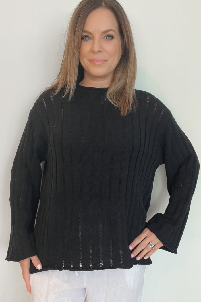 Warm Sands Sweater-Black