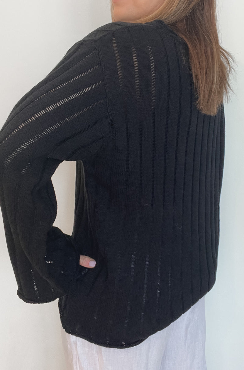 Warm Sands Sweater-Black