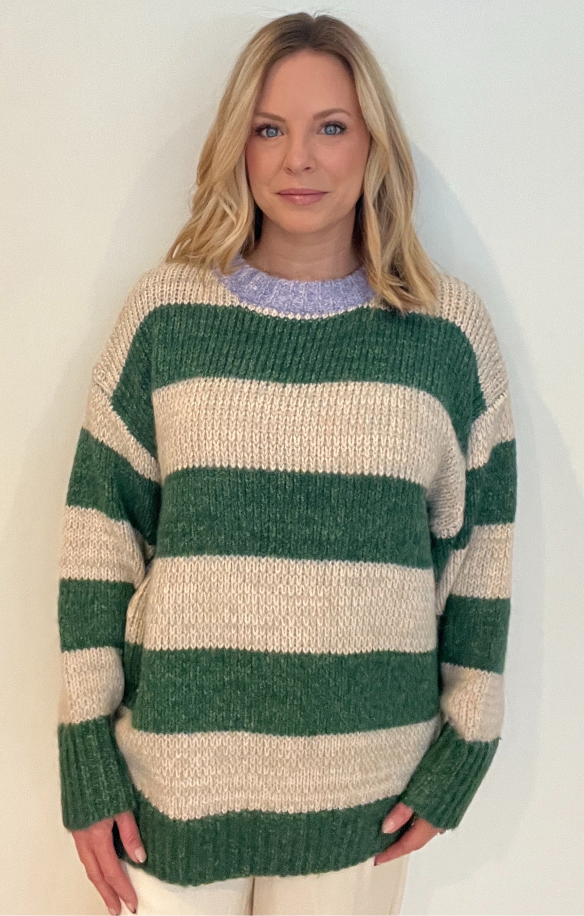 Brenton Oversized Sweater-Green