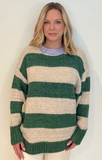 Brenton Oversized Sweater-Green