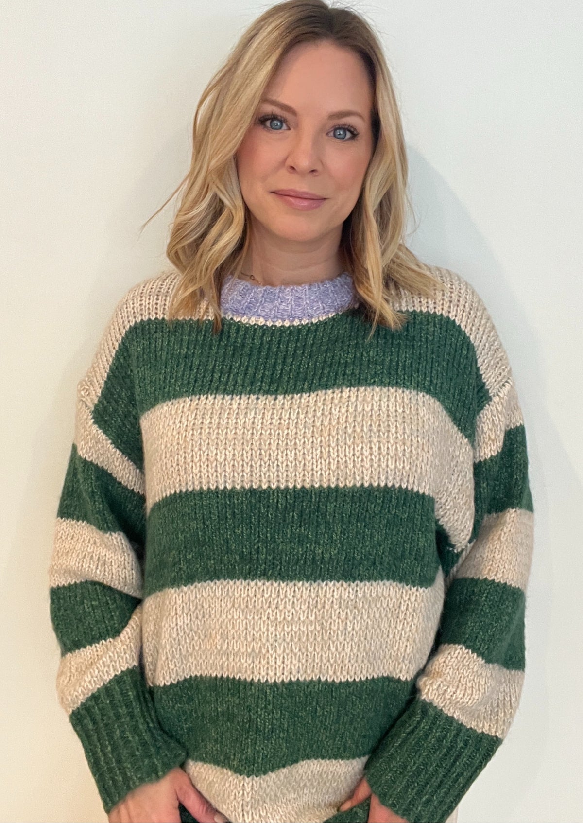 Brenton Oversized Sweater-Green