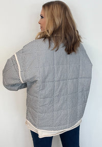 Coastal Gingham Jacket-Blue/Cream