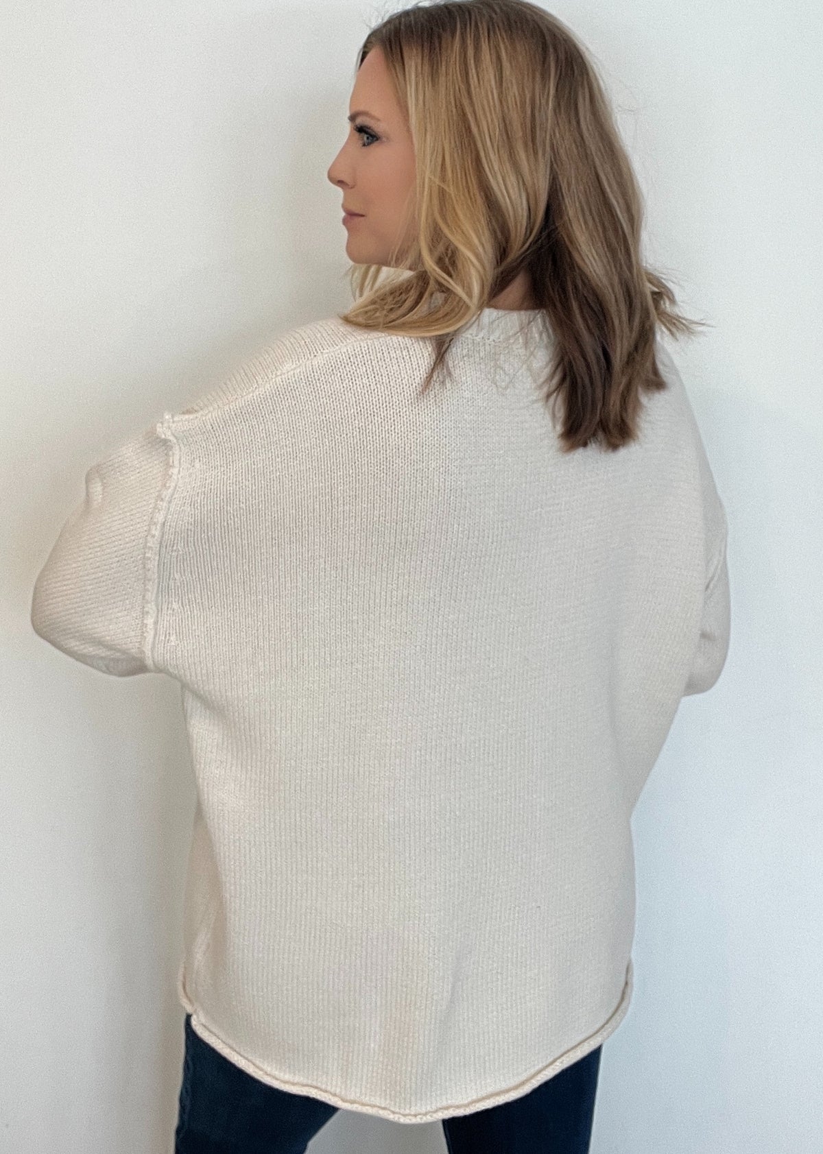 Boyfriend Oversized Sweater-Oatmeal