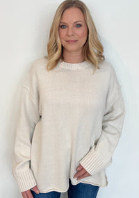 Boyfriend Oversized Sweater-Oatmeal