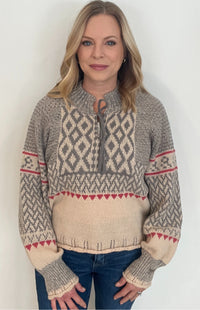 Nordic Sweater-Grey/Ivory
