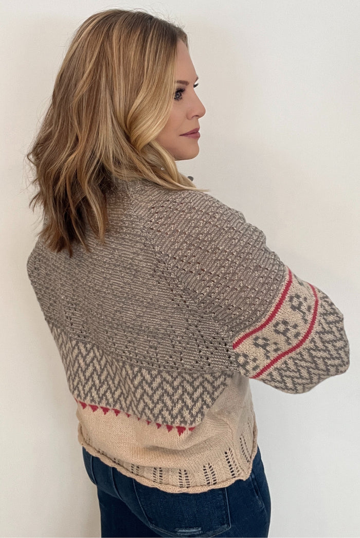 Nordic Sweater-Grey/Ivory