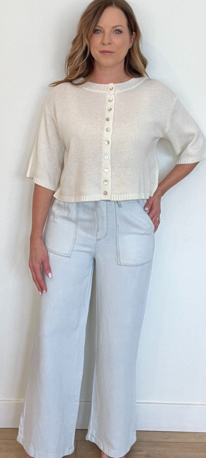 Stroll Along Pants-Light Denim